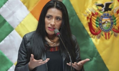 Wilma Alanoca, Ministra de Culturas/Foto. RRSS