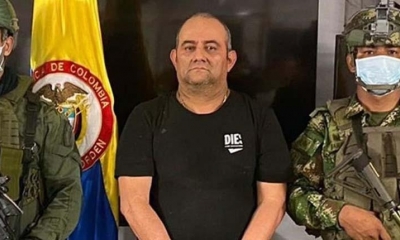 El número uno de la banda criminal del Clan del Golfo, Dairo Antonio Úsuga David (c), alias 