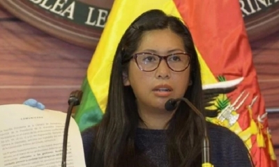 La presidenta del Senado, Eva Copa. / Foto: Cámara de Senadores