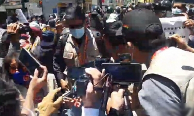 Marcha de periodistas en Oruro