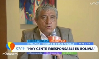 El ministro de Obras Públicas, Iván Arias. | Captura de pantalla