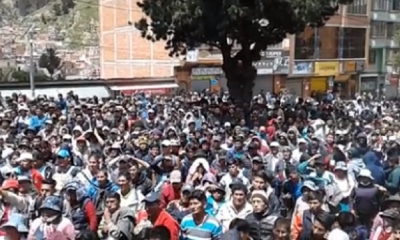 Masivo cabildo de cocaleros de Adepcoca/Foto. Captura de pantalla