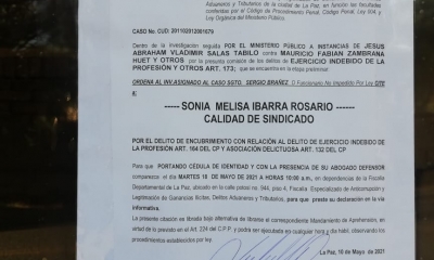 Notificación para Melisa Ibarra.