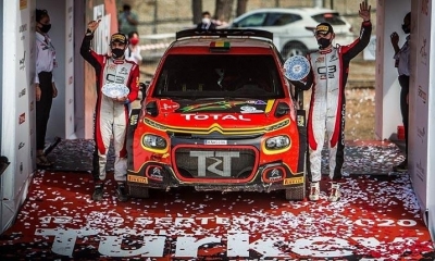 Marquito Bulacia en el podio del Rally de Turquía. | Marquito Bulacia