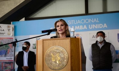 La presidenta transitoria Jeanine Áñez 