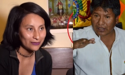 Rilda Paco y el gobernador de Oruro/Foto. Kandire