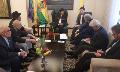 El presidente Evo Morales se reunió con el Ministro de Defensa de Irán/Foto. ABI