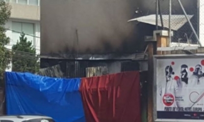 Un restaurante de venta de comida rápida se incendió la noche del sábado en la zona Sur de la ciudad de La Paz 