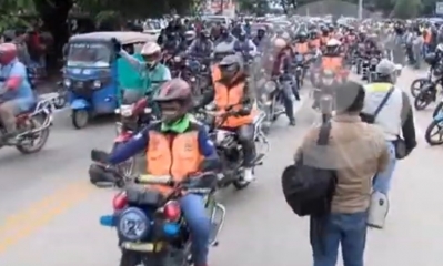 Choferes del transporte libre marcharon hasta Tráfico y Transporte/Foto. Captura de pantalla 