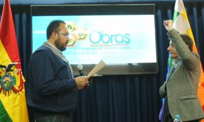 El ministro Claros, posesionó a Luis Sánchez/Foto. RRSS
