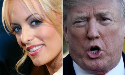 La actriz porno Stormy Daniels y el presidente de EE.UU., Donald Trump (Ethan Miller / AFP)