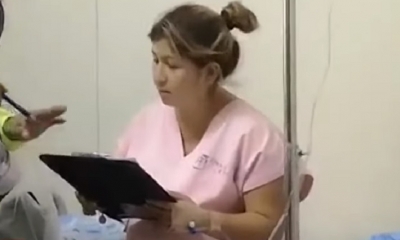 Elizabeth Candia no presenta ningún tipo de lesión/Foto. Captura de pantalla