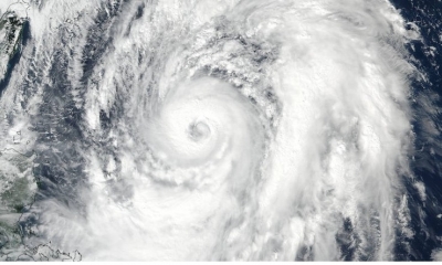Las nubes del tifón Lan cubren enteramente a Japón/Foto. CNN