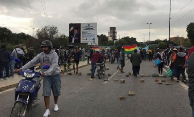 Bloqueos en sector de Chaquimayu, Cochabamba. Punto de bloqueo instalado en la zona norte de la ciudad de Cochabamba  | Los Tiempos Digital Punto de b