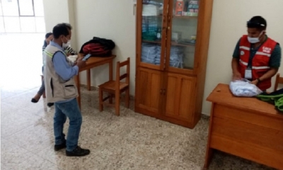 Personal del Sedes evalúa el centro de aislamiento en Cobija.
