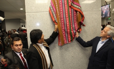 Evo Morales y Alvaro Garcia Linera en La Casa Grande del Pueblo/Foto. ABI