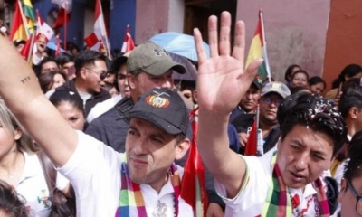 Los líderes cívicos Luis Fernando Camacho y Marco Pumari. | Foto archivo
