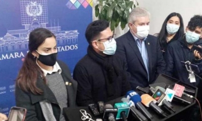 Diputados de Comunidad Ciudadana durante conferencia de prensa. | Prensa CC