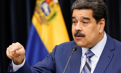 El presidente de Venezuela, Nicolás Maduro, en una conferencia en Caracas, Venezuela