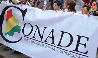 Marcha del Conade en La Paz.