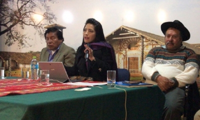 Wilma Alanoca, Ministra de Culturas/Foto. MCYT