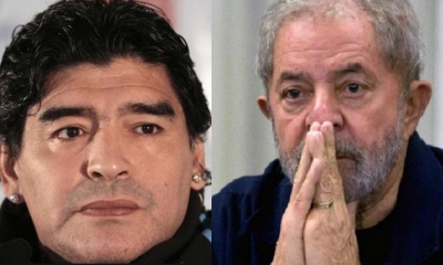 Diego Maradona y Lula Da Silva/Foto. Kandire