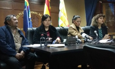 Adriana Salvatierra fue la encargada de informar el número de postulantes/Foto. RRSS