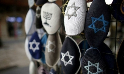 Kipás en una tienda de Jerusalén. Foto ilustrativa.