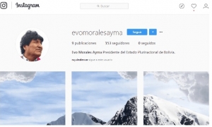 evomoralesayma es la cuenta en Instagram que recién fue aperturada.