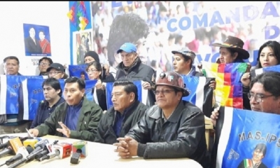 LA Dirección Nacional del MAS ofreció una conferencia de prensa para anunciar sus determinaciones