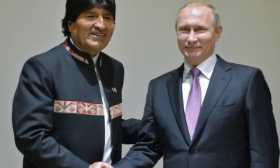 Evo Morales y Vladimir Putin. Foto: Internet