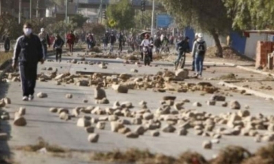 Los accesos a las ciudades están bloqueadas. / Correo del Sur