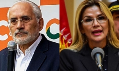 Carlos Mesa y  Jeanine Áñez