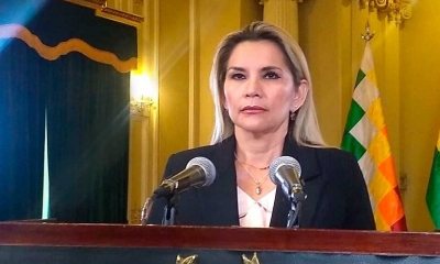 La presidenta Jeanine Áñez 