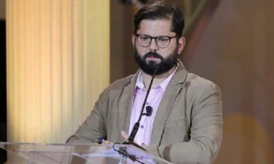 El candidato presidencial de Chile Gabriel Boric