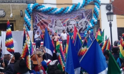El MAS en Tarija se declara en vigilia permanente y que defenderán al binomio del presidente del Estado Evo Morales y Álvaro García Linera