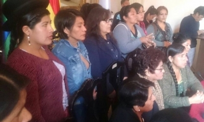 La conferencia de prensa de esta mañana. Foto: CORREO DEL SUR