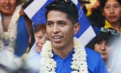 El vicepresidente de las seis federaciones del Trópico de Cochabamba, Andrónico Rodríguez. 