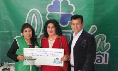 Ana María Columba y Alfredo Torrez  los felices ganadore/Foto. RRSS