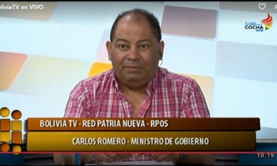 El ministro de Gobierno, Carlos Romero