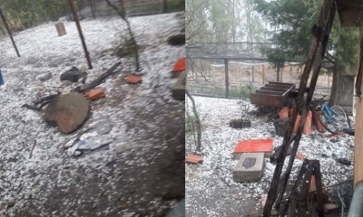 Así cayó la granizada en Tarija/Foto. RRSS