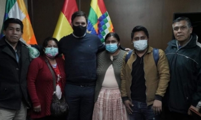 Del Castillo con dirigentes de Cofecay. Foto: Twitter del ministro