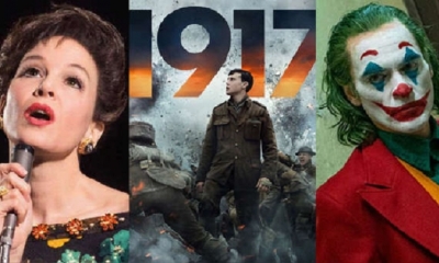 Estos son los candidatos casi fijos para ganar el Oscar 2020. | Fuente: Composición