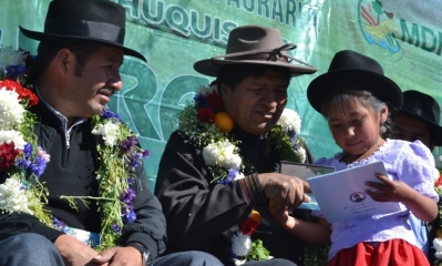 Evo Morales, en Chuquisaca /Foto. ABI