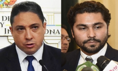 El exministro de Justicia, Héctor Arce, y el exprocurador General del Estado, Pablo Menacho.