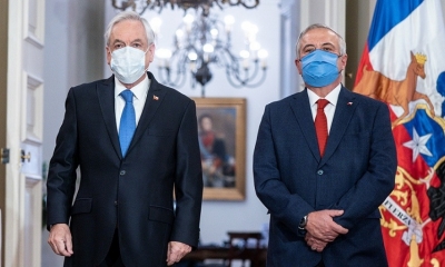 El presidente chileno, Sebastián Piñera, y el exministro de Salud, Jaime Mañalich
