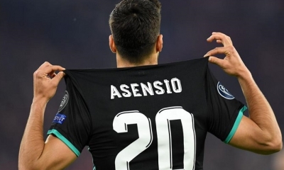 Marco Asensio celebra su gol. Foto: AFP