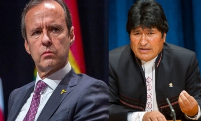 Los expresidentes Jorge Quiroga y Evo Morales.