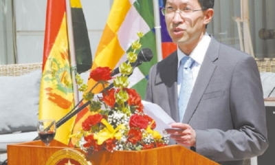 Embajador de China en Bolivia, Liang Yu/Foto. RRSS