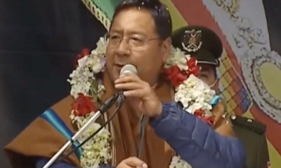 Luis Arce en El Alto. 
